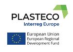 Logo des INTERREG-Projekts 'PLATECO' mit EU-Flagge und Schriftzug 'European Regional Development Fund'.
