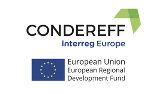 Logo des INTERREG-Projekts 'CONDEREFF' mit EU-Flagge und Schriftzug 'European Regional Development Fund'.