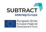 Logo des INTERREG-Projekts 'SUBTRACT' mit EU-Flagge und Schriftzug 'European Regional Development Fund'.